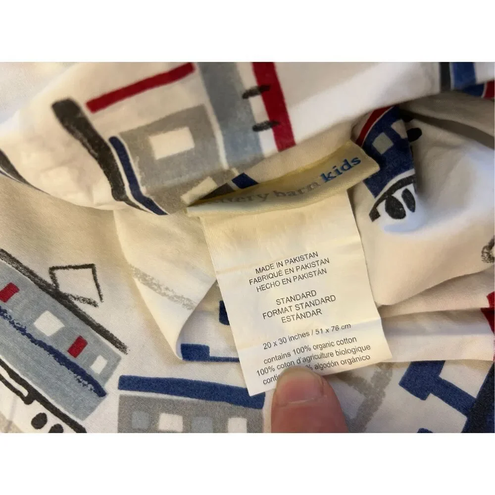 2 PBK Pottery Barn‎ Train Pillowcases 20x30